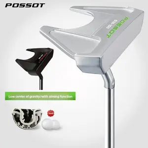 Golf Putter - Horn-Style Putter - Long-Distance Design with Alignment Line - Stainless Steel Shaft