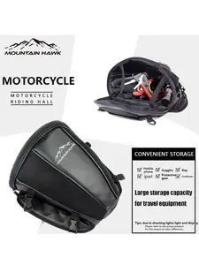 Motorcycle Rear Seat Bag Tail Pack, Riding Saddlebag, Durable Storage Solution for Motorcycles, Essential Gear for Travelers
