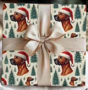 Rhodesian Ridgeback Christmas Wrapping Paper – Holiday Dog Gift Wrap