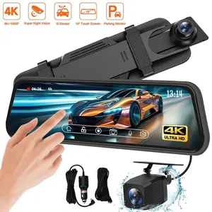10" 4K Mirror Dash Cam Reversing Camera, 1080P for Car & Card, 32GB Card Included,for Valentine’s Day Gift