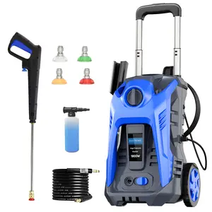 Electric Pressure Washer, 2500  PSI 1.85 GPM Electric Power Washer with 25 FT Hose, 16.4 FT Power Cord, Soap Tank Car Wash Machine Blue Ideal Cleaning for Patio