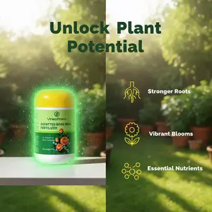 Defatted Bone Meal Fertilizer – Slow-Release Calcium & Phosphorus Plant Food for Roots, Flowers & Fruits