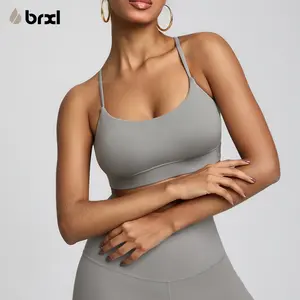 BRXL 【Discount for live】Sports Bras for Women Y Back Workout Sport Bras Halter Adjustable Straps Low Impact Yoga Bra with Sewn in Pads-brxl-1