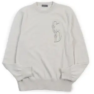 Pre-owned Dior Others Small Leather Goods Cashmere Knit Sweater Gray XS