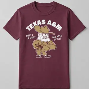 [MADE IN US] Texas A&M T Shirt, Vintage Style Aggie Spirit Graphic Soft Cotton Tee, Perfect Gift For Texas A&M Fans And Alumni, Game Day Apparel