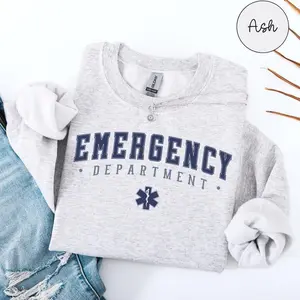 [ Sale off to 50% ] Emergency Department Sweatshirt, Emergency Room Sweater, ER Nurse Crewneck, Emergency Crew Gift, ER Squad Gift, Gift For Coworkers