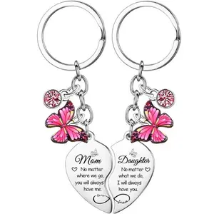Mothers Day Gift 2 Pcs Mom Daughter Matching Keychain Set Mom Daughter Present Mother's Day Gifts Christmas Birthday Gifts For Mother