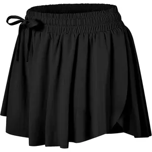Shorts for Women Butterfly Shorts 2 in 1 Athletic Workout Gym Biker Running Shorts with Pockets