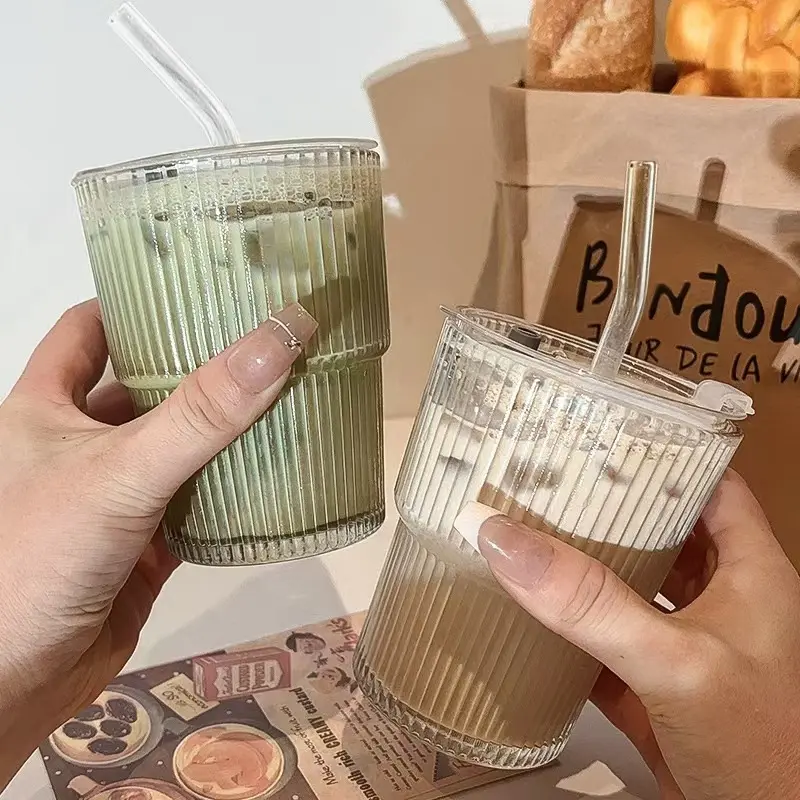 Insulated Glass Tumbler, Transparent Portable Travel Mug with Leak-Proof Lid and Straw for Hot or Cold Drinks and Coffee, Bottle, Outdoor, Washable, Unisex, Car Holder Fit