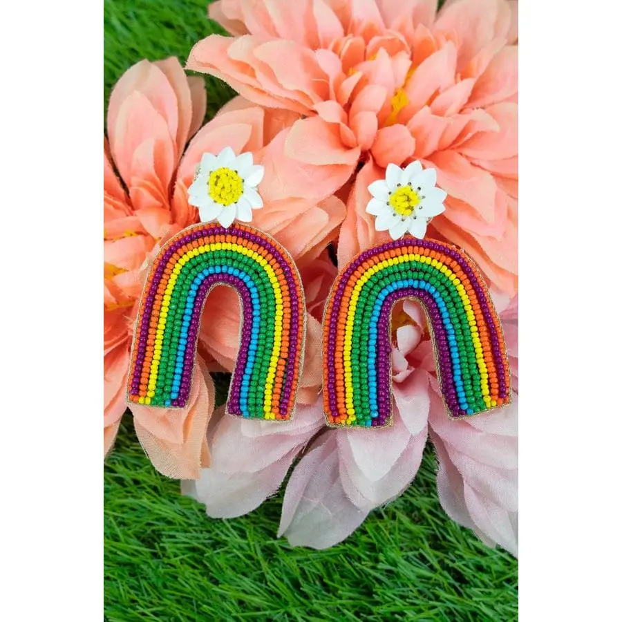 Rainbow BEADED EARRINGS