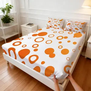 3Pcs Macaron Colorful Polka Dot Fitted Sheet Set, Deep Pocket Full Wrap Non-slip, Ideal for Summer Bedroom Fresh Makeover