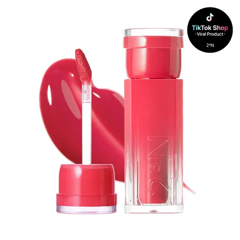 2aN Glaze Bouncing Tint – Lightweight, Moisturizing Lip Tint with High-Shine Finish, Smooth, Light Plumping, Comfortable Wear, Korean Makeup