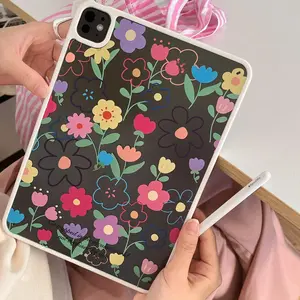 Floral Pattern Tablet Case, Cute Flower Pattern Tablet Protective Cover, Tablet Protector Cover, Tablet Casing Compatible with iPad Air 7/6 Pro 11