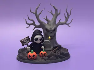 Grim Reaper Figurine - Halloween Prop Set
