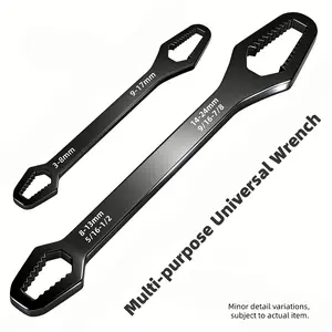 2PCS Adjustable Torx Wrench Set, 3-17mm & 8-24mm Self-Tightening Double-Ended   Wrenches, 5mm Heavy Duty Spanner for Auto Repair, Plumbing, Home DIY - Universal   Wrench Tool Kit