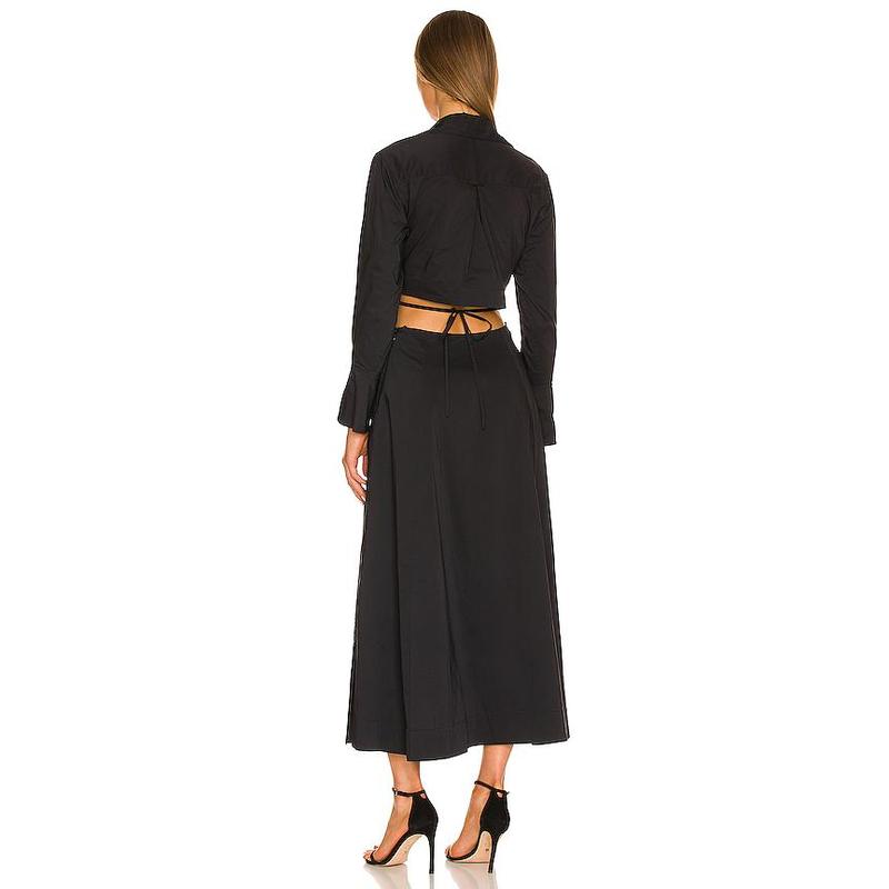 JONATHAN SIMKHAI Alex Pleated Cut Out Dress in White