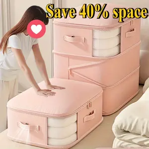 Large Capacity Portable Compression Storage Bag, Ideal for Clothes Blankets Pillows Sofa Covers, Space Saver Organizer, Space Saver Bags, 4 Styles Available