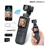 WIKICO 4K/30fps Pocket Hybrid Digital Camera - 16MP Vlogging Camera with Face Tracking, WiFi, LCD, 16GB Card, Tripod, Built-In Batteries, Custom MP4 Files for Hiking