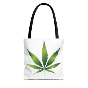 Marijuana Leaf Tote Bag, Eco-Friendly Canvas Bag, Herb Lover Gift, Cannabis Accessory, Summer Picnic Essential