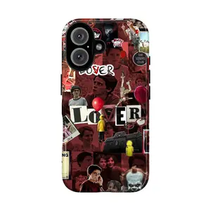 Stephen King's IT Horror Collage Phone Case, Pennywise Red Balloon Dark Background Creepy Kids Gothic Vibes, Play Now Aesthetic Gift, iPhone 17–11 Pro Max Plus X, Galaxy S25–S21 Ultra