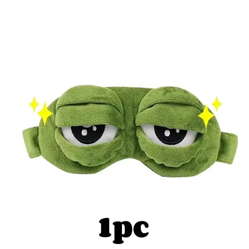 3D Cartoon Sleep Mask, Contoured Plush Blindfold for Kids & Adults, Hypoallergenic with Adjustable Strap, Blocks Light Gently, Stress Relief for Office & Sleep Use, Sleep Masks, Portable