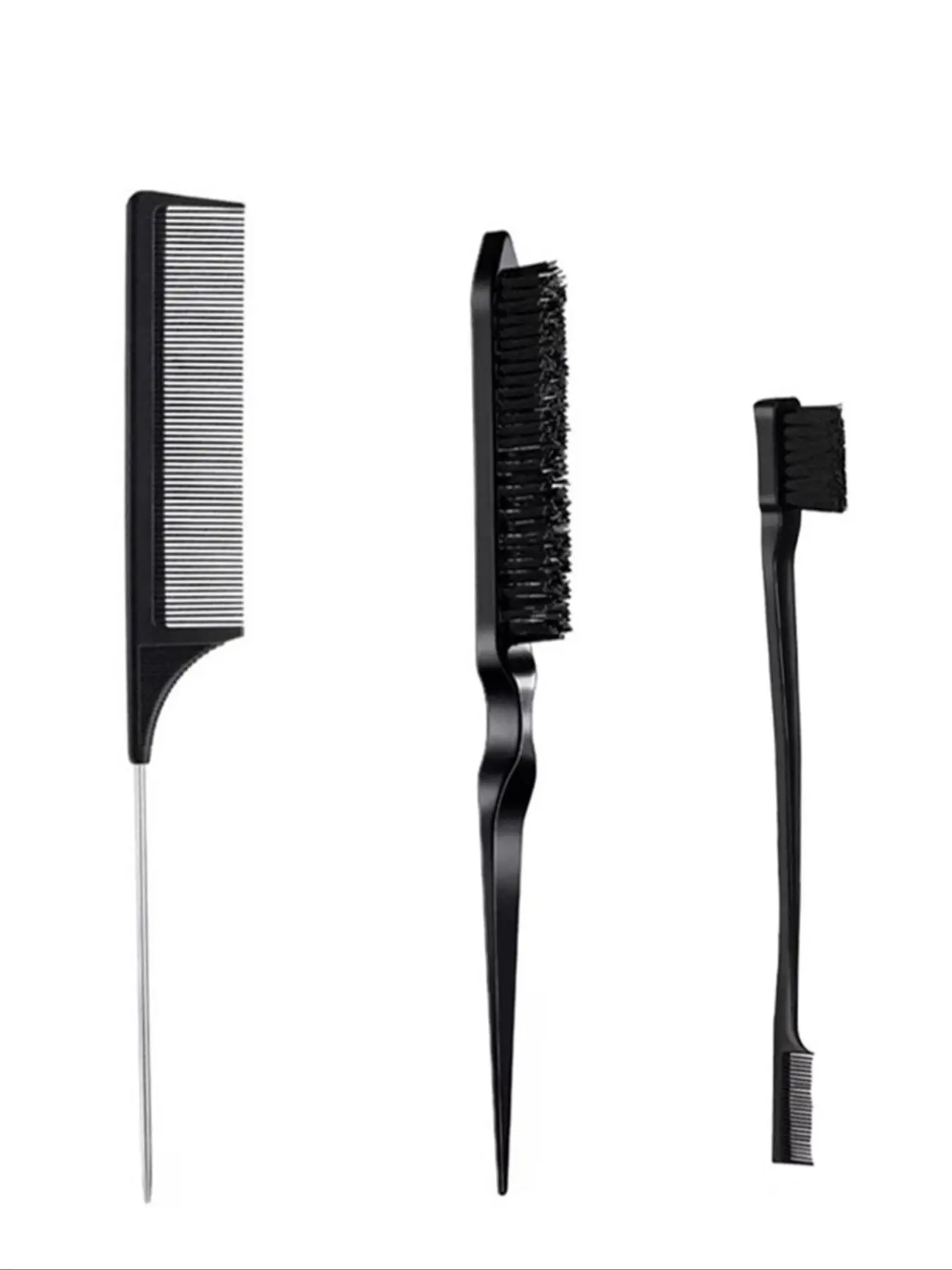 Hair Styling Comb Set, Teasing Hair Brush, Rat Tail Comb, Double Sided Edge & Back Brushing Comb, Hair Styling Tool for Women
