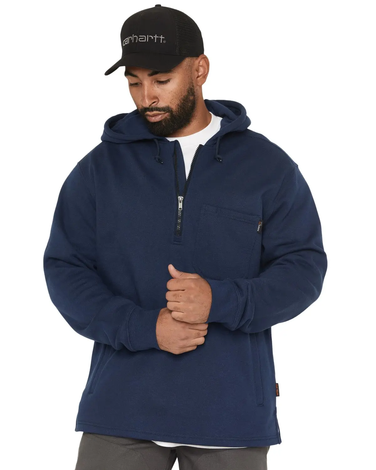 Hawx Men's Men'S Stillhouse Half Zip Hooded Jacket - Hxfrfa25k1-Nvy