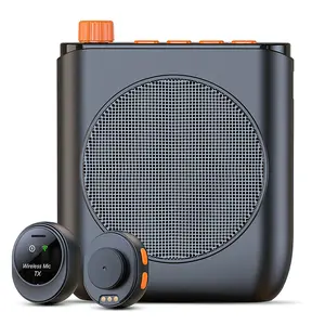 Mini Speaker with LED Display,Portable Mini Audio Speaker with LED Digital Display & Microphone ,Multifunctional Amplifier for Teacher Presentations,Perfect  for Camping,Party