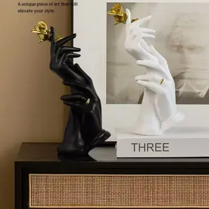 Elegant Butterfly Hand Art Sculpture, Modern Minimalist Lightweight Resin Figurine Decor, Ornaments, Living Room TV Cabinet Tabletop Decoration Gift