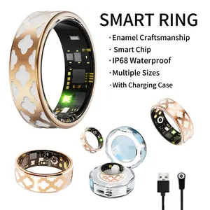 Smart Health Ring for Women & Men – Fitness 24/7 Heart Rate & Sleep Monitor, IP68 Waterproof with Charging Case, Remote Camera Control, No Subscription, Works with iPhone & Android