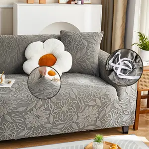 Camellia-Designed Elastic Full-Cover Sofa Slipcover, Elastic Closure Couch Dust Cover - 1/2/3/4-Seater, Fashionable, Suitable for Living Room, Modern Home Supplies