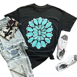 Envy Stylz Boutique Turquoise Stone Graphic Tee Unisex Fitted Short Sleeve Cotton T-Shirt for All Year Fashion Tee