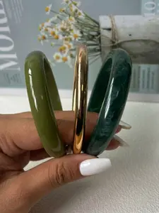 3-Piece Set Boho Geometric Resin Bracelets, Unisex Acrylic Alloy Stackable Wristbands, Vintage Fashion Accessory for All Seasons