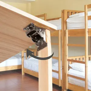 Adjustable Folding Leg Hinge Bracket, Silver Color, 0°-90°-180° Self-Locking Support, Fits Table Legs, Bed Legs, Workbench, Home DIY