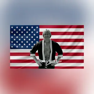 Chuck Norris American Flag Tapestry, RIP Tribute Wall Hanging, Vintage Action Movie Decor, Bedroom Living Room Wall Art, Large Fabric Poster