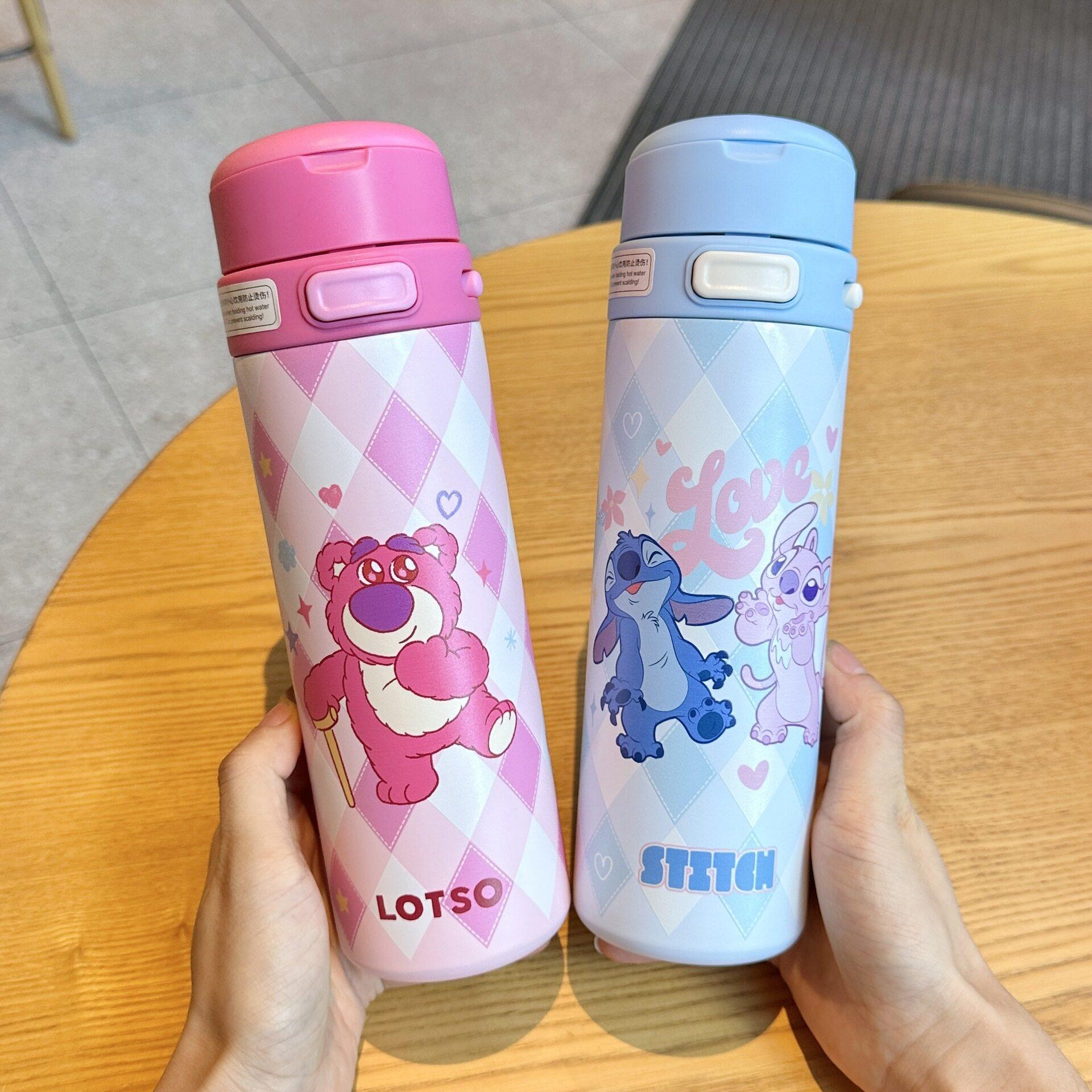 Disney Series Magic Dual-Drink Insulated Cup 470ML/16oz Judy Nick Stitch Lotso Bear Mug,Leak-Proof Design,Hot & Cold Retention,Food-Grade Stainless Steel,Holiday & Holiday Haul