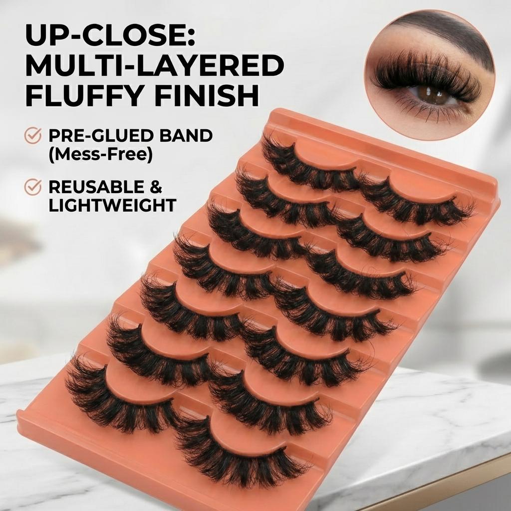 21 Pairs Of Self-adhesive False Eyelashes, 10-12 Mm J-roll Cat Eye Eyelashes, Lightweight And Slender Ends, Single Pair Of Strip-shaped Eyelashes, Enhance Eye Effect