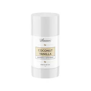 Just Ingredients Coconut Vanilla Deodorant 3 OZ | Organic Sweet Almond Oil | Magnesium Oxide | Non-Irritating pH Balanced | Body Care | Sensitive Just Ingredients Coconut Vanilla Deodorant 3 OZ | Organic Sweet Almond Oil | Magnesium Oxide | Non-Irritating pH Balanced | Body Care | Sensitive
