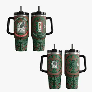 Mexico Soccer Team 2026 Tumbler 40oz 20oz Handle Cup National Football Inspired Travel Mug Fan Drinkware Gift
