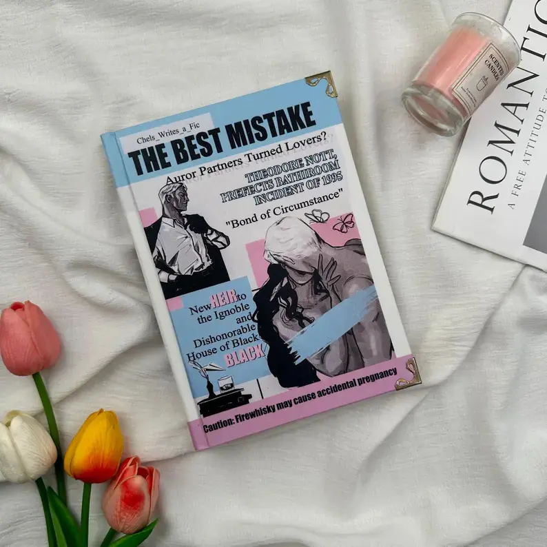 The Best Mistake Hardcover Book - Dramione Romance Fanfiction - Illustrated Edition Typography Cover Book - BookTok Fantasy Gift