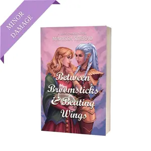 Scratch & Dent Sale- Between Broomsticks & Beating Wings Signed Paperback: A Love x Magic Novel (A Sapphic, Standalone Fantasy Romance)