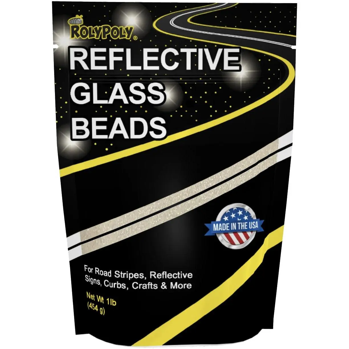 Reflective Glass Beads for Traffic Paint, Road Marking, Curb Paint, Pavement Striping, Parking Lots, Crosswalks, Driveways, Airports, Traffic Signs, Painting, Arts & Crafts (1 LB Bag)