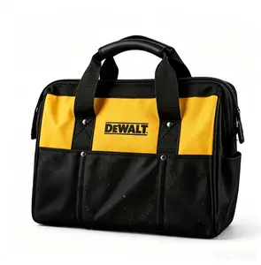 DEWALT Tool Carry Bag Made Of 600D Oxford Fabric For Construction Workers & Field Technicians. Reinforced Handles And Multi Pockets Store Power Tools And Small Parts Neatly For On-site Repair And Construction Work