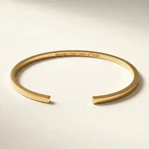 Engraved Affirmation Cuff Bracelet, Secret Message Bangle, Personalised Jewelry, Custom Bracelet, Graduation Gift
