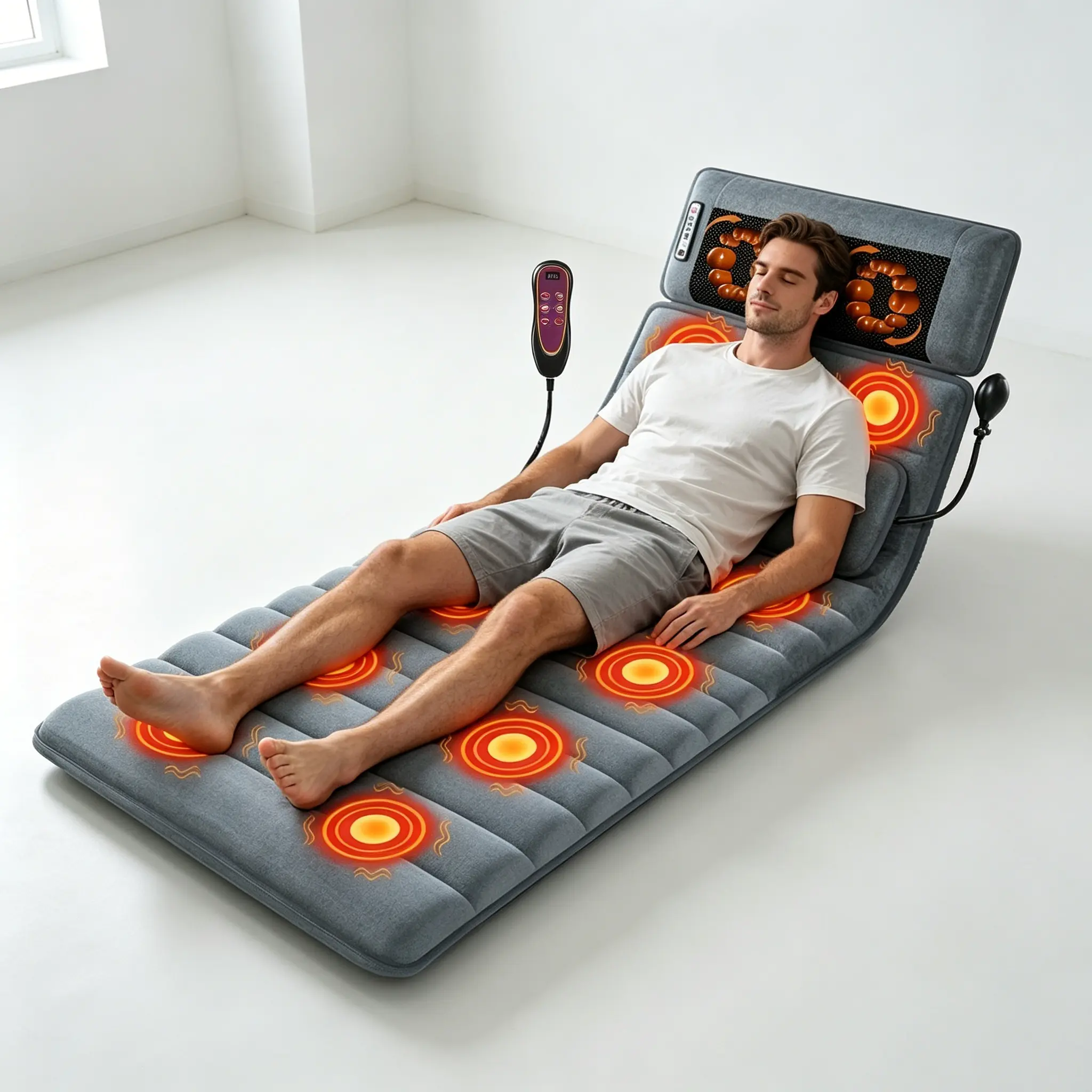 is aloe vera water based lubricant Shiatsu Neck Back Massage Cushion Full Body Massager Electric Vibrating  Massage Mattress