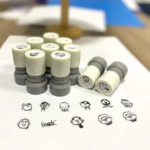 Cartoon Character Stamp Set, 1 Count Simple Line Drawing Stamp, DIY Decorative Stamp for Scrapbooking, Journaling, Gift Wrapping