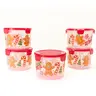 LocknLock Set of 5 Gingerbread Printed Canisters