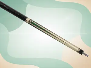 EVO BEAST Emerald Cobra Carbon Fiber Pool Cue with Crocodile-Embossed Leather Wrap – 29in Shaft, 12.5mm Tip, Carbon+Glassfiber Butt, 19–19.5oz, Ultra-Stiff 3/8-8 Stainless Joint, Pro Taper, Joint Protectors, Weight Adjustable