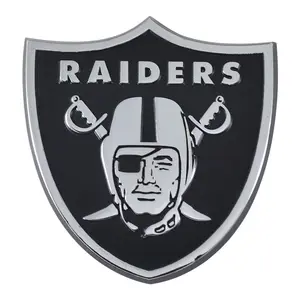 Fanmats  Las Vegas Raiders Premium Metal Chrome Auto Emblem