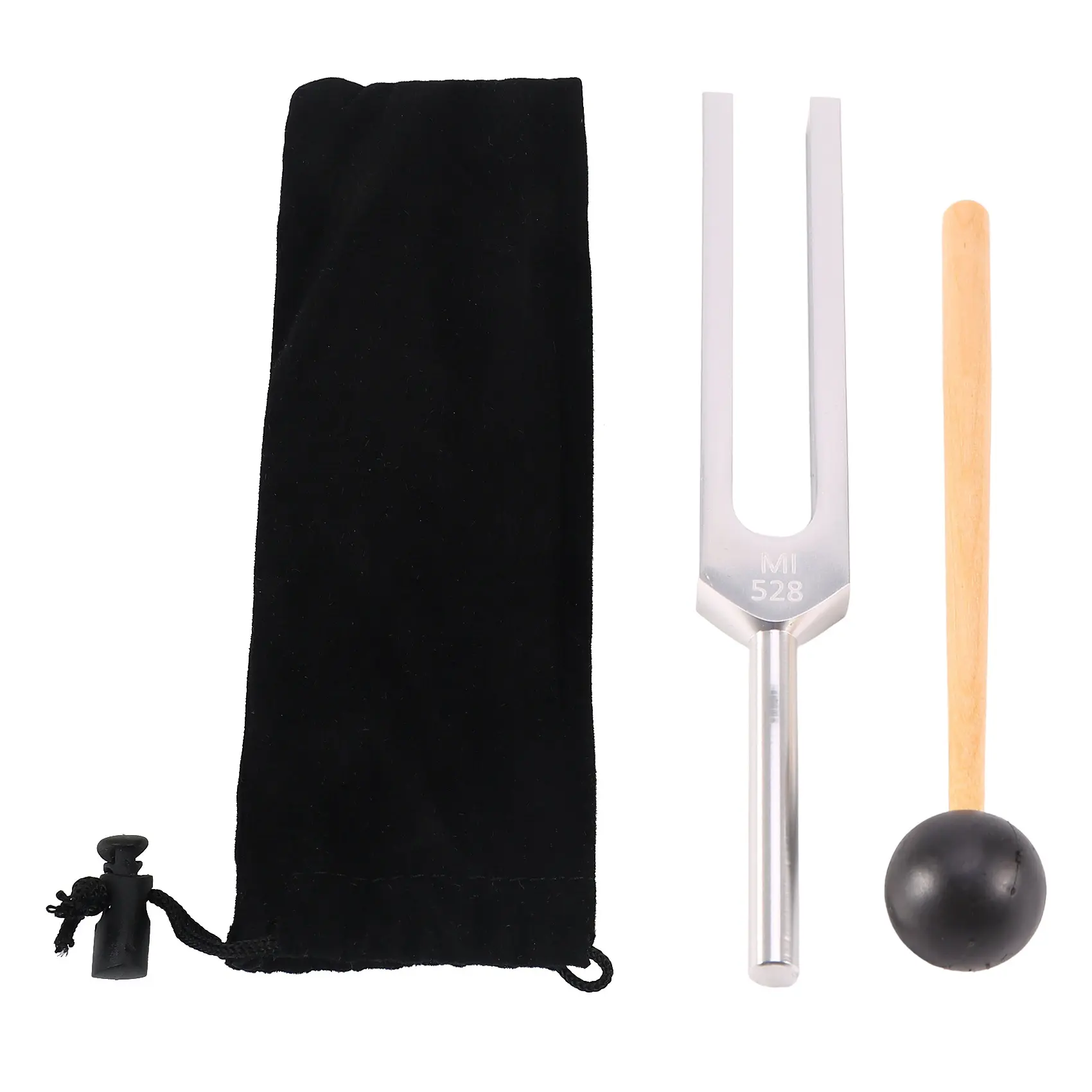 528 Hz Aluminum Alloy Tuning Fork with Mallet Set - Ergonomic Household Health Care Tool, Round Tail Design, High Accuracy for Nervous System Testing, Inflammation Relief, Stress Relief & Relaxation